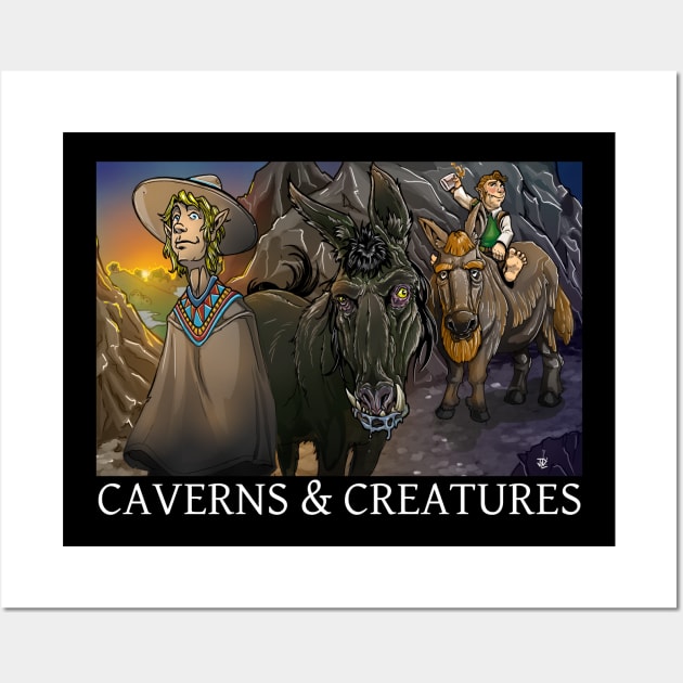 Caverns & Creatures: Donkey Dave and Cooper Wall Art by robertbevan